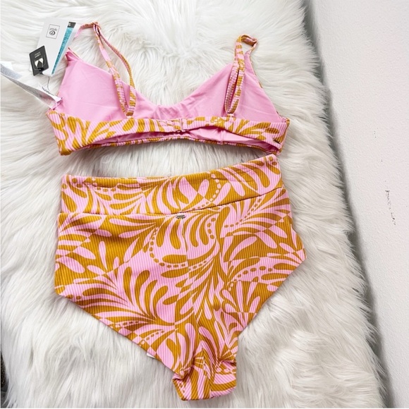 NEW Rip Curl SET Afterglow High Waist Cheeky Bottom & Swirl Bralette Bikini Top - Picture 7 of 7